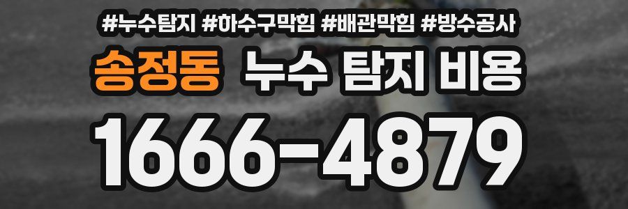 송정동 누수 탐지 비용