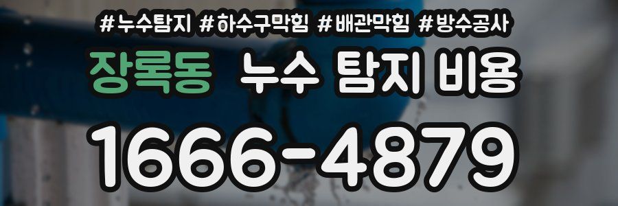 장록동 누수 탐지 비용