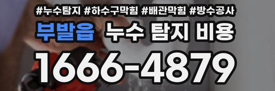 부발읍 누수 탐지 비용