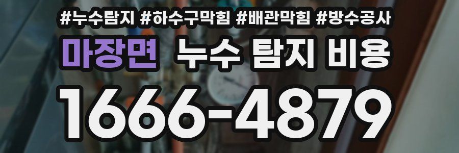 마장면 누수 탐지 비용