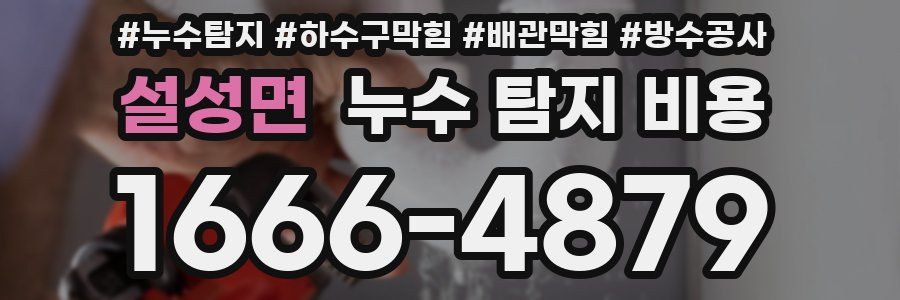 설성면 누수 탐지 비용