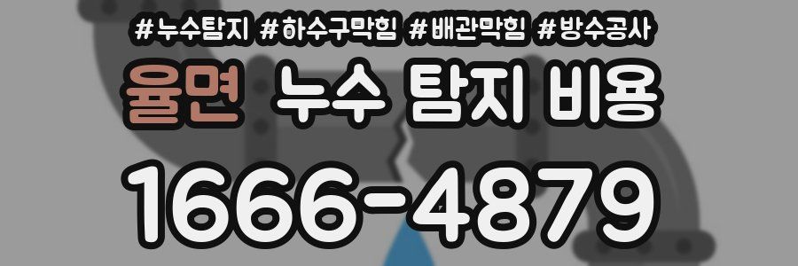 율면 누수 탐지 비용
