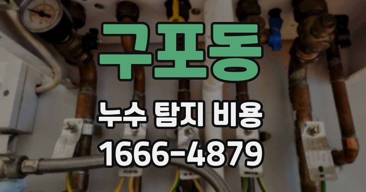 구포동 누수 탐지 비용