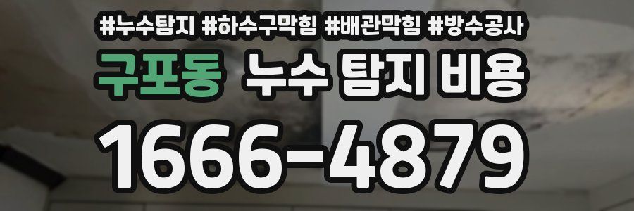 구포동 누수 탐지 비용