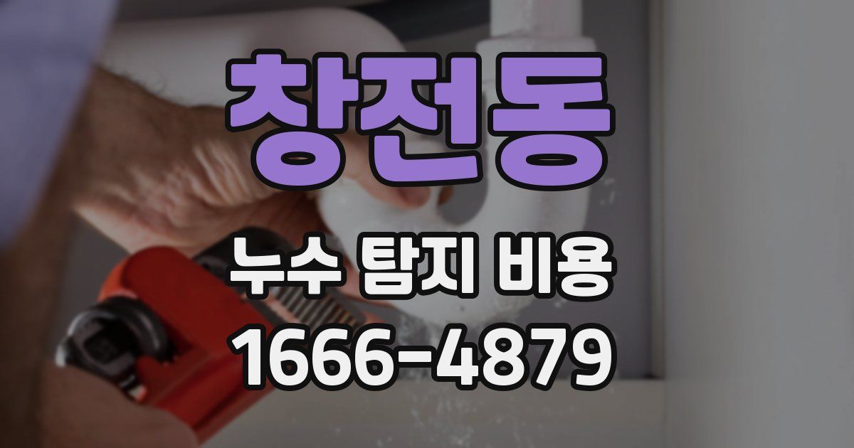 창전동 누수 탐지 비용