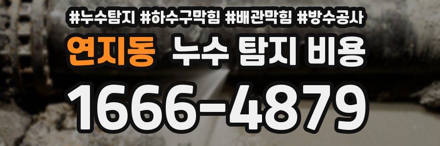 연지동 누수 탐지 비용