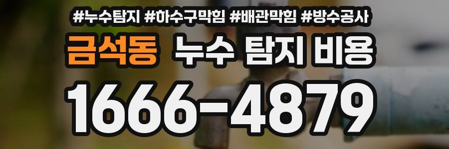 금석동 누수 탐지 비용
