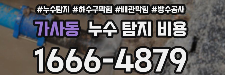 가사동 누수 탐지 비용
