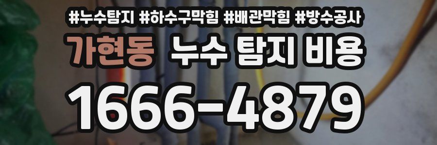 가현동 누수 탐지 비용