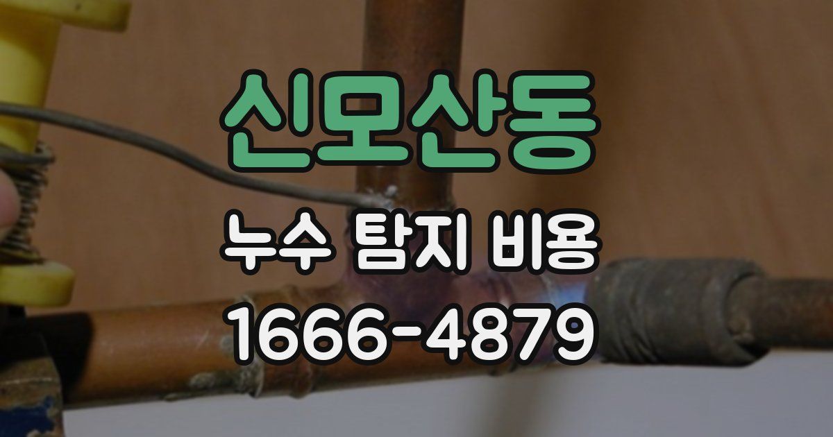 신모산동 누수 탐지 비용