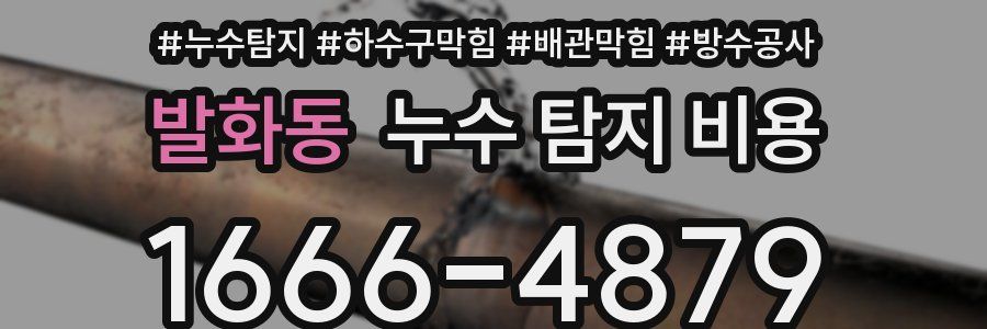 발화동 누수 탐지 비용