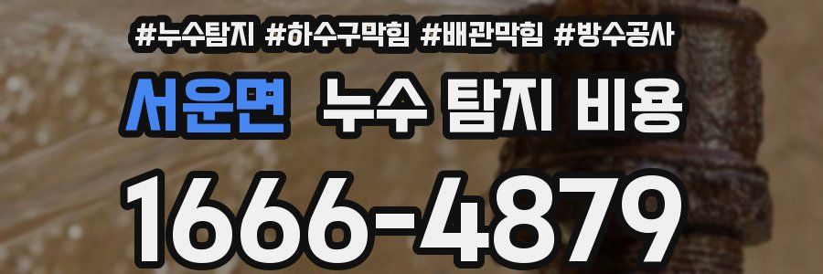 서운면 누수 탐지 비용