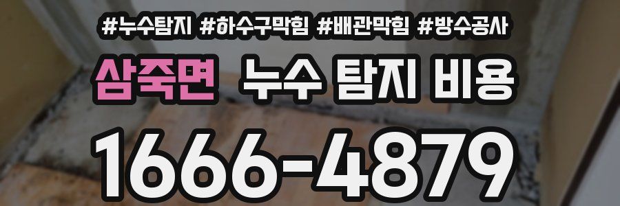 삼죽면 누수 탐지 비용
