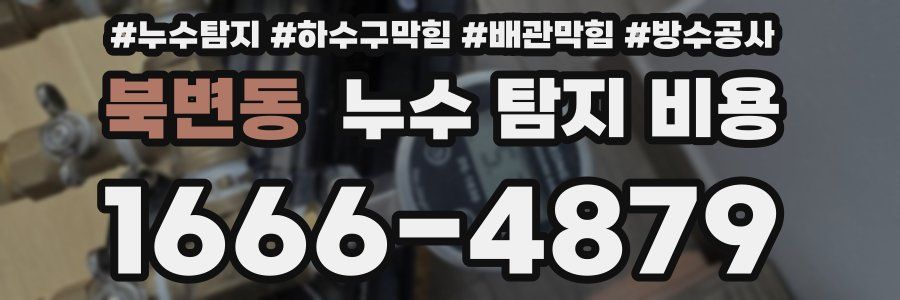 북변동 누수 탐지 비용