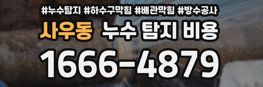 사우동 누수 탐지 비용