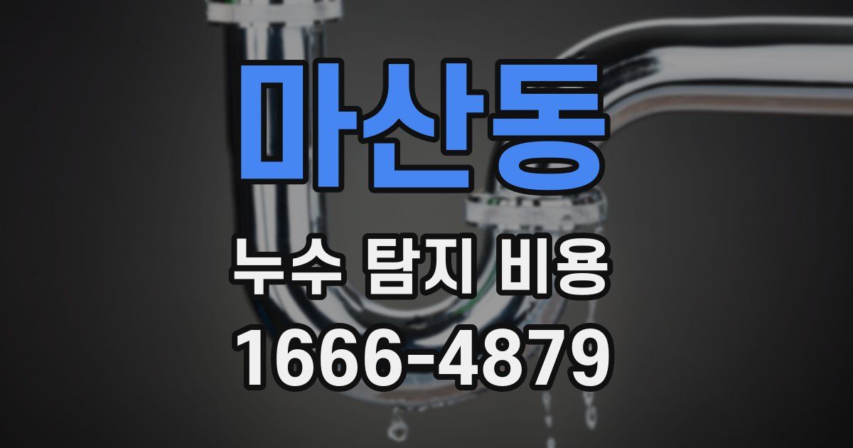 마산동 누수 탐지 비용