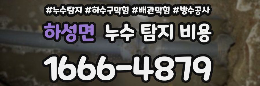 하성면 누수 탐지 비용