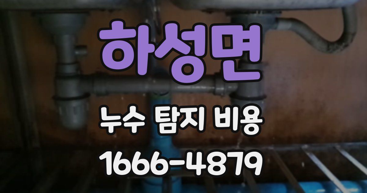 하성면 누수 탐지 비용