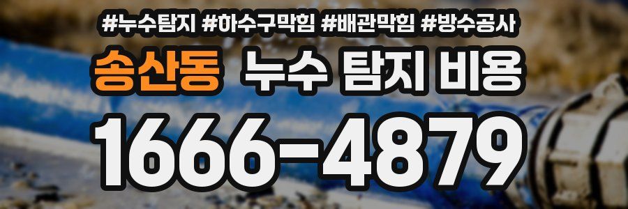 송산동 누수 탐지 비용