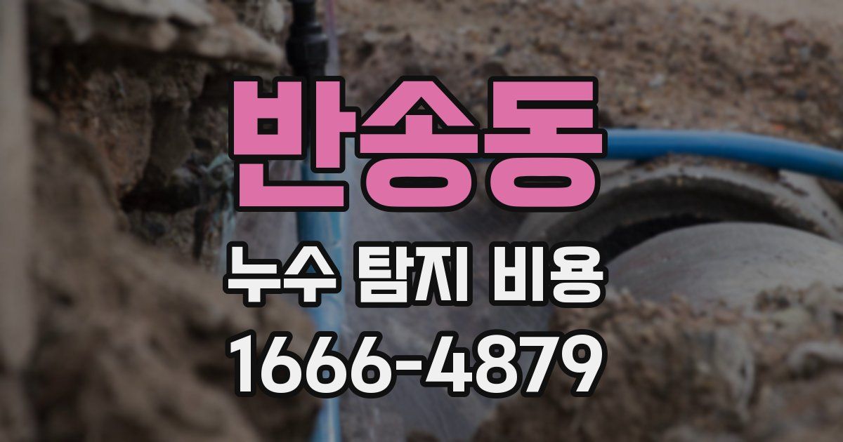 반송동 누수 탐지 비용