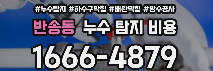 반송동 누수 탐지 비용