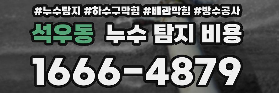 석우동 누수 탐지 비용