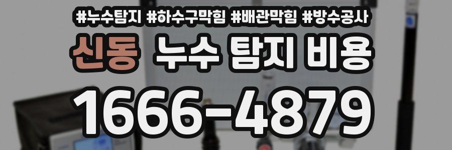 신동 누수 탐지 비용