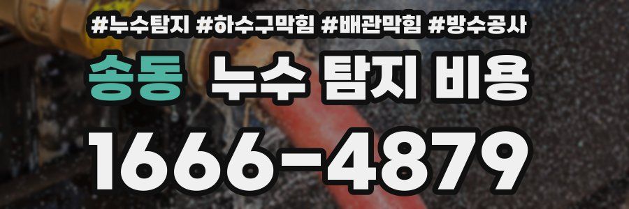 송동 누수 탐지 비용