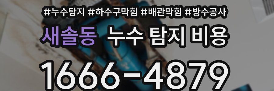 새솔동 누수 탐지 비용