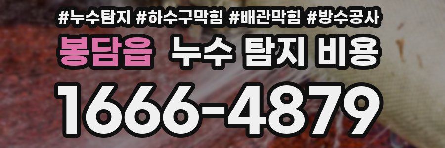 봉담읍 누수 탐지 비용