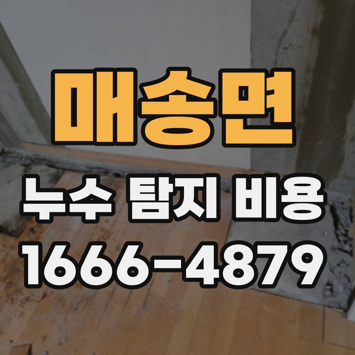 매송면 누수 탐지 비용