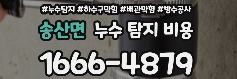 송산면 누수 탐지 비용