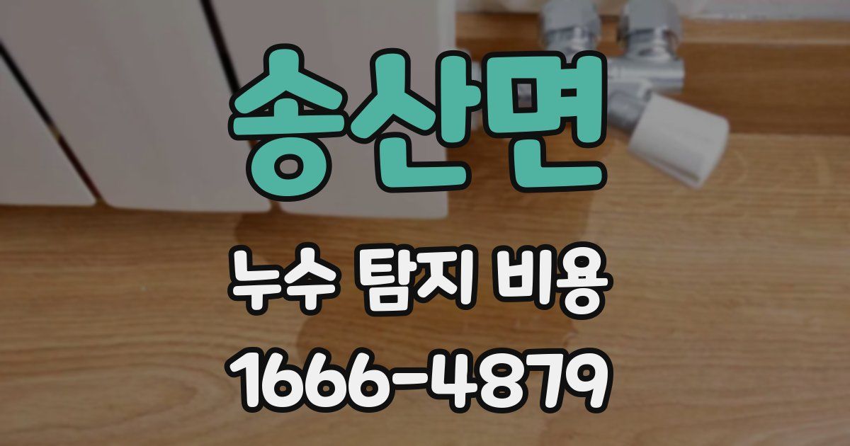 송산면 누수 탐지 비용