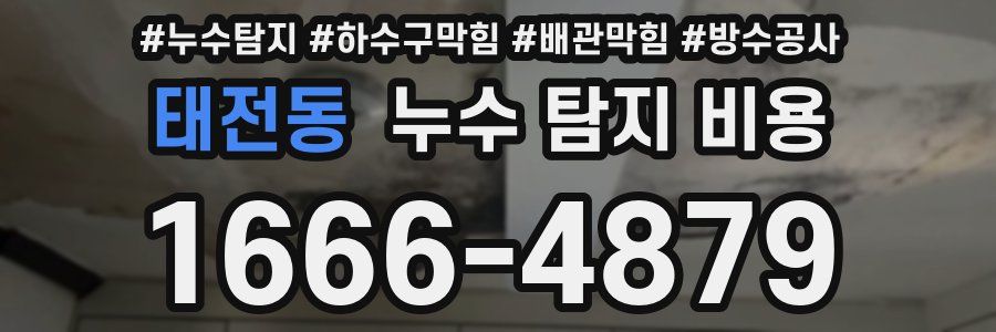 태전동 누수 탐지 비용