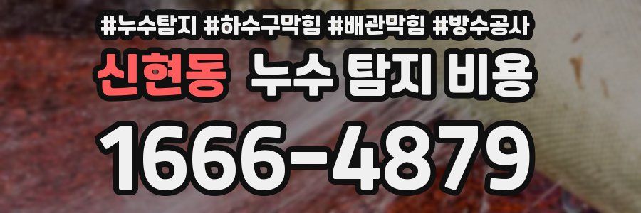 신현동 누수 탐지 비용