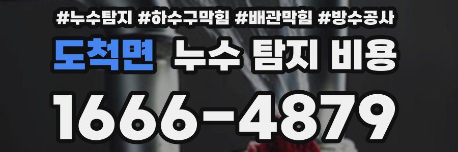도척면 누수 탐지 비용