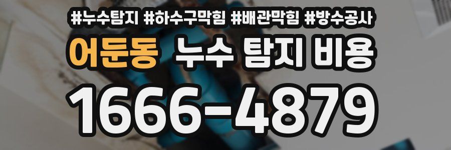 어둔동 누수 탐지 비용