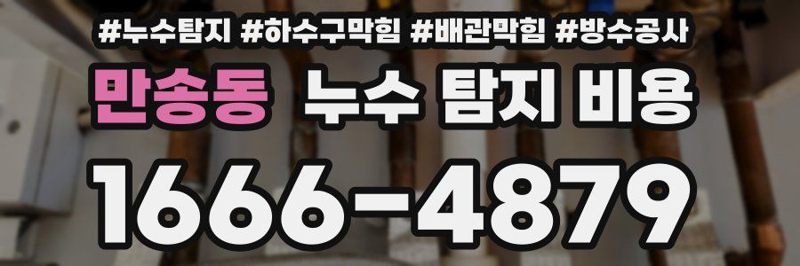 만송동 누수 탐지 비용