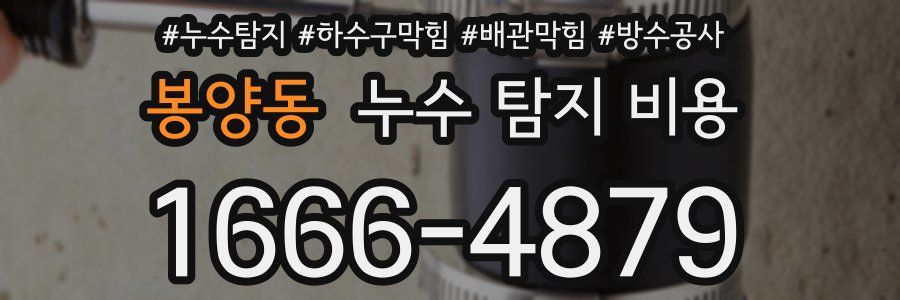 봉양동 누수 탐지 비용