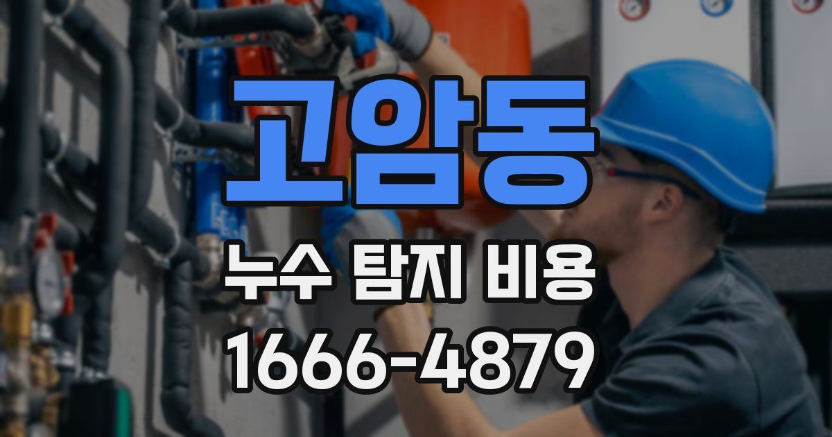 고암동 누수 탐지 비용