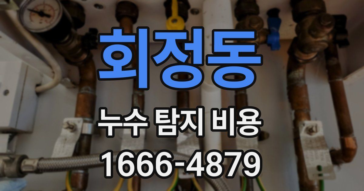 회정동 누수 탐지 비용