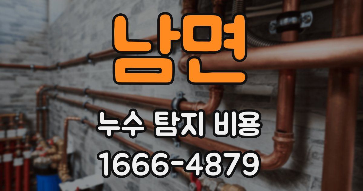 남면 누수 탐지 비용