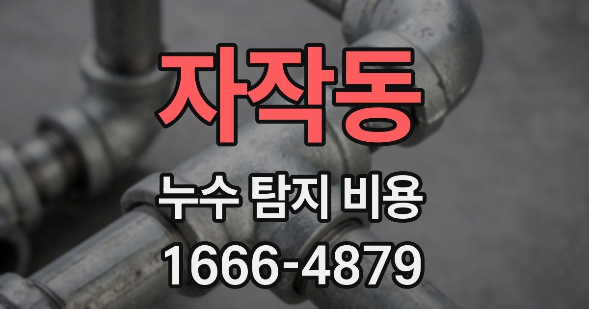 자작동 누수 탐지 비용