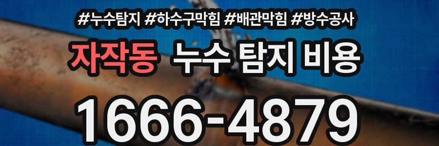 자작동 누수 탐지 비용
