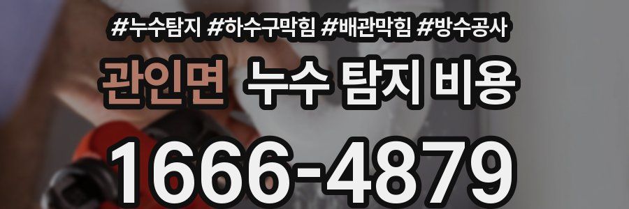 관인면 누수 탐지 비용