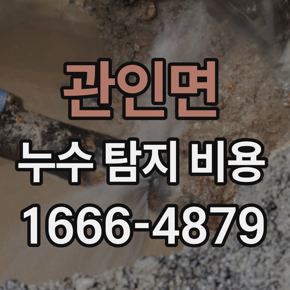 관인면 누수 탐지 비용