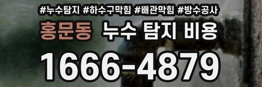 홍문동 누수 탐지 비용