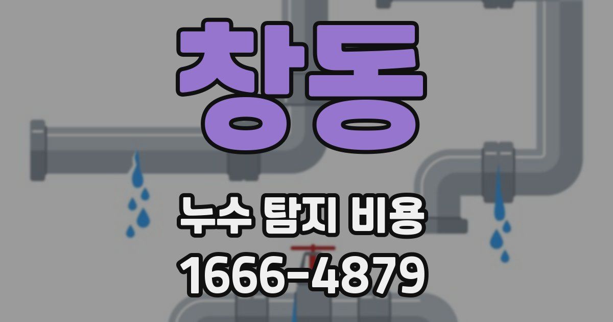 창동 누수 탐지 비용