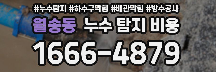 월송동 누수 탐지 비용