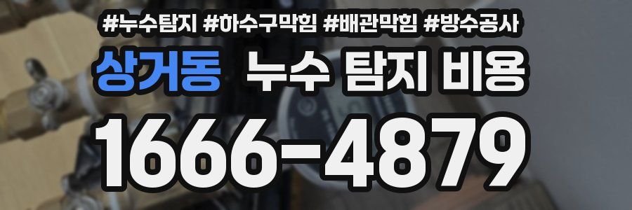 상거동 누수 탐지 비용